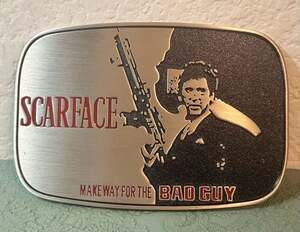 Scarface Tony Montana 'Make Way For The Bad Guy' Metal Belt Buckle